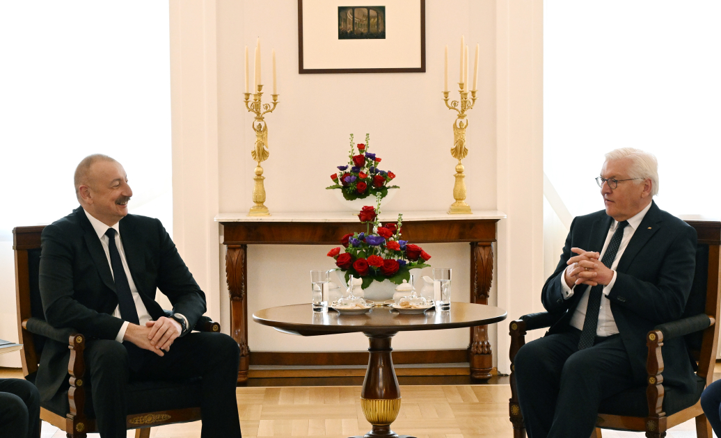  Ilham Aliyev held expanded meeting with  Frank-Walter Steinmeier 